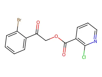 2-(2-Bromophenyl)-2-oxoethyl 2-chloropyridine-3-carboxylate structure