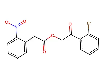 [2-(2-Bromophenyl)-2-oxoethyl] 2-(2-nitrophenyl)acetate structure