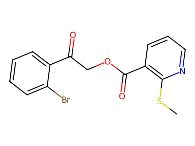 2-(2-Bromophenyl)-2-oxoethyl 2-(methylthio)nicotinate structure
