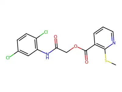 2-((2,5-Dichlorophenyl)amino)-2-oxoethyl 2-(methylthio)nicotinate structure