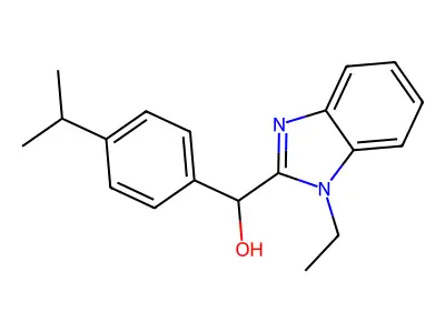 (1-Ethylbenzimidazol-2-yl)-(4-propan-2-ylphenyl)methanol structure