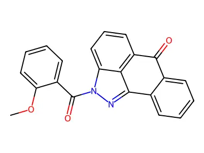2-(2-methoxybenzoyl)dibenzo[cd,g]indazol-6(2H)-one structure