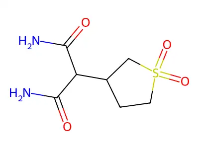 2-(1,1-Dioxidotetrahydrothiophen-3-yl)propanediamide structure