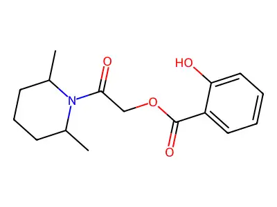 [2-(2,6-Dimethylpiperidin-1-yl)-2-oxoethyl] 2-hydroxybenzoate structure