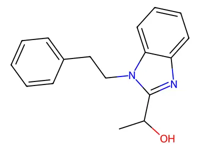 1-[1-(2-phenylethyl)-1H-1,3-benzodiazol-2-yl]ethan-1-ol structure