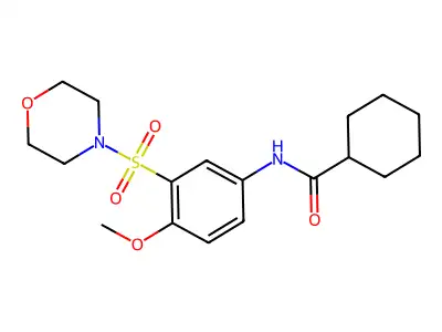 N-(4-methoxy-3-morpholin-4-ylsulfonylphenyl)cyclohexanecarboxamide structure