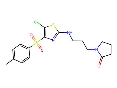 1-(3-((5-Chloro-4-tosylthiazol-2-yl)amino)propyl)pyrrolidin-2-one structure