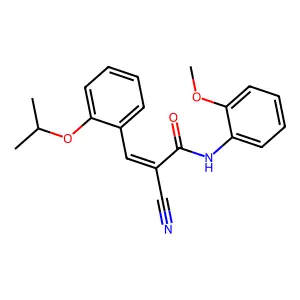 (2E)-2-cyano-N-(2-methoxyphenyl)-3-[2-(propan-2-yloxy)phenyl]prop-2-enamide structure