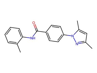 4-(3,5-dimethyl-1H-pyrazol-1-yl)-N-(2-methylphenyl)benzamide structure