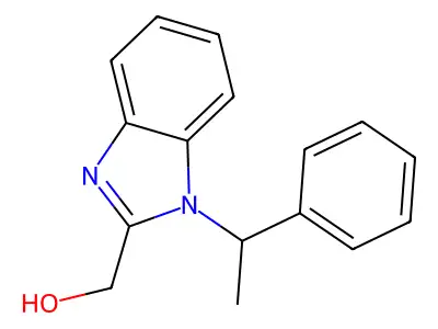 [1-(1-phenylethyl)-1H-benzimidazol-2-yl]methanol structure