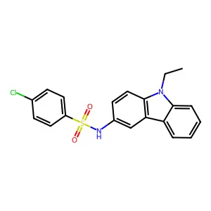 4-chloro-N-(9-ethyl-9H-carbazol-3-yl)benzenesulfonamide structure