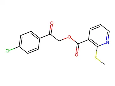 2-(4-Chlorophenyl)-2-oxoethyl 2-(methylthio)nicotinate structure