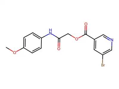 [(4-Methoxyphenyl)carbamoyl]methyl 5-bromopyridine-3-carboxylate structure