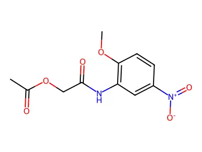[2-(2-Methoxy-5-nitroanilino)-2-oxoethyl] acetate structure