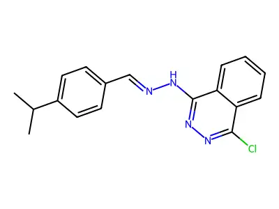 4-chloro-N-[(4-propan-2-ylphenyl)methylideneamino]phthalazin-1-amine structure