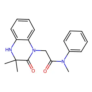 2-(3,3-dimethyl-2-oxo-4H-quinoxalin-1-yl)-N-methyl-N-phenylacetamide structure