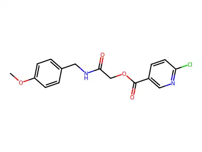 {[(4-Methoxyphenyl)methyl]carbamoyl}methyl 6-chloropyridine-3-carboxylate structure