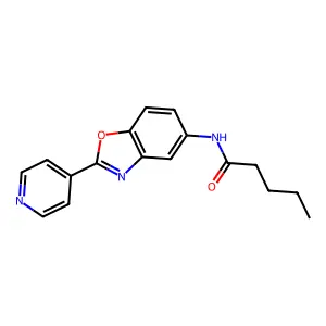 N-(2-吡啶-4-基-1,3-苯并噁唑-5-基)戊酰胺 structure