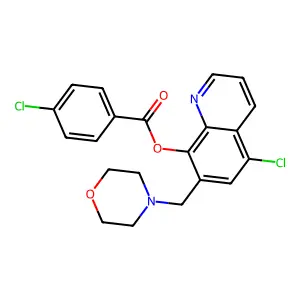 5-Chloro-7-(morpholinomethyl)quinolin-8-yl 4-chlorobenzoate structure