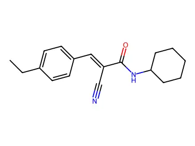 2-cyano-N-cyclohexyl-3-(4-ethylphenyl)prop-2-enamide structure