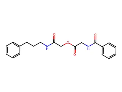 [2-Oxo-2-(3-phenylpropylamino)ethyl] 2-benzamidoacetate structure