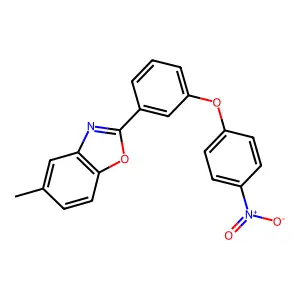 5-Methyl-2-[3-(4-nitrophenoxy)phenyl]-1,3-benzoxazole structure