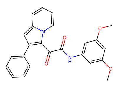 N-(3,5-dimethoxyphenyl)-2-oxo-2-(2-phenylindolizin-3-yl)acetamide structure
