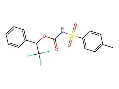 2,2,2-Trifluoro-1-phenylethyl tosylcarbamate structure