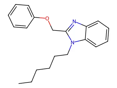 1-Hexyl-2-(phenoxymethyl)benzimidazole structure