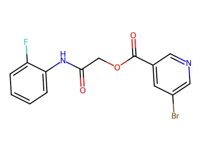 [(2-Fluorophenyl)carbamoyl]methyl 5-bromopyridine-3-carboxylate structure