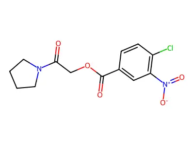 (2-Oxo-2-pyrrolidin-1-ylethyl) 4-chloro-3-nitrobenzoate structure