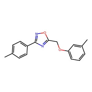 5-[(3-Methylphenoxy)methyl]-3-(4-methylphenyl)-1,2,4-oxadiazole structure