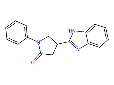 4-(1H-benzimidazol-2-yl)-1-phenylpyrrolidin-2-one structure