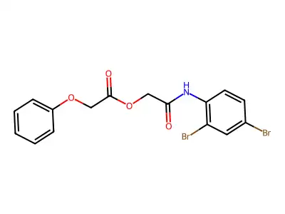 [2-(2,4-Dibromoanilino)-2-oxoethyl] 2-phenoxyacetate structure