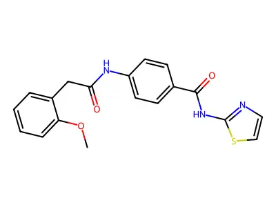 4-{[(2-methoxyphenyl)acetyl]amino}-N-(1,3-thiazol-2-yl)benzamide structure
