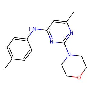 6-methyl-N-(4-methylphenyl)-2-morpholin-4-ylpyrimidin-4-amine structure