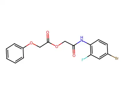 [2-(4-Bromo-2-fluoroanilino)-2-oxoethyl] 2-phenoxyacetate structure