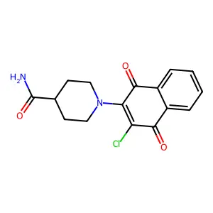 1-(3-Chloro-1,4-dioxo-1,4-dihydro-2-naphthalenyl)-4-piperidinecarboxamide structure