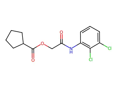 [2-(2,3-Dichloroanilino)-2-oxoethyl] cyclopentanecarboxylate structure