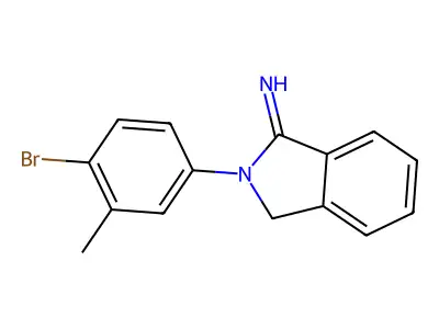 2-(4-bromo-3-methylphenyl)-2,3-dihydro-1H-isoindol-1-imine structure