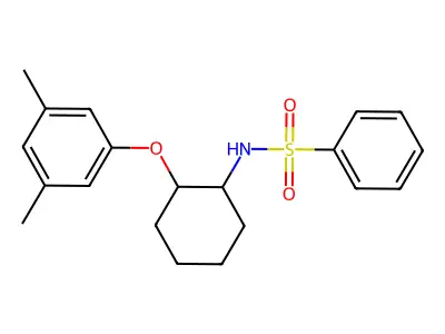 N-[2-(3,5-dimethylphenoxy)cyclohexyl]benzenesulfonamide structure