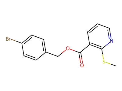 4-Bromobenzyl 2-(methylthio)nicotinate structure