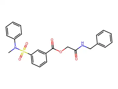 [2-(Benzylamino)-2-oxoethyl] 3-[methyl(phenyl)sulfamoyl]benzoate structure