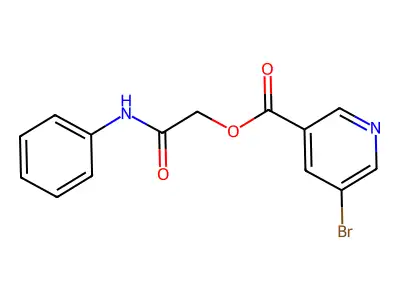 (Phenylcarbamoyl)methyl 5-bromopyridine-3-carboxylate structure