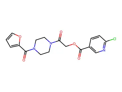 2-[4-(Furan-2-carbonyl)piperazin-1-yl]-2-oxoethyl 6-chloropyridine-3-carboxylate structure
