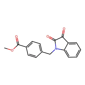 methyl 4-[(2,3-dioxo-2,3-dihydro-1H-indol-1-yl)methyl]benzoate structure