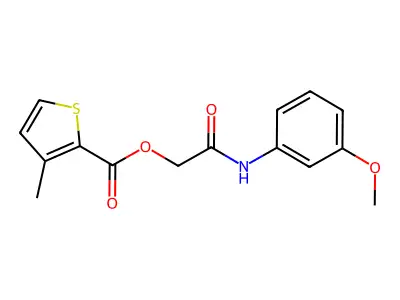 2-((3-Methoxyphenyl)amino)-2-oxoethyl 3-methylthiophene-2-carboxylate structure