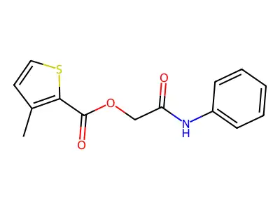 2-Oxo-2-(phenylamino)ethyl 3-methylthiophene-2-carboxylate structure