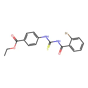 Ethyl 4-[(2-bromobenzoyl)carbamothioylamino]benzoate structure