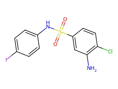 3-Amino-4-chloro-N-(4-iodo-phenyl)-benzenesulfonamide structure